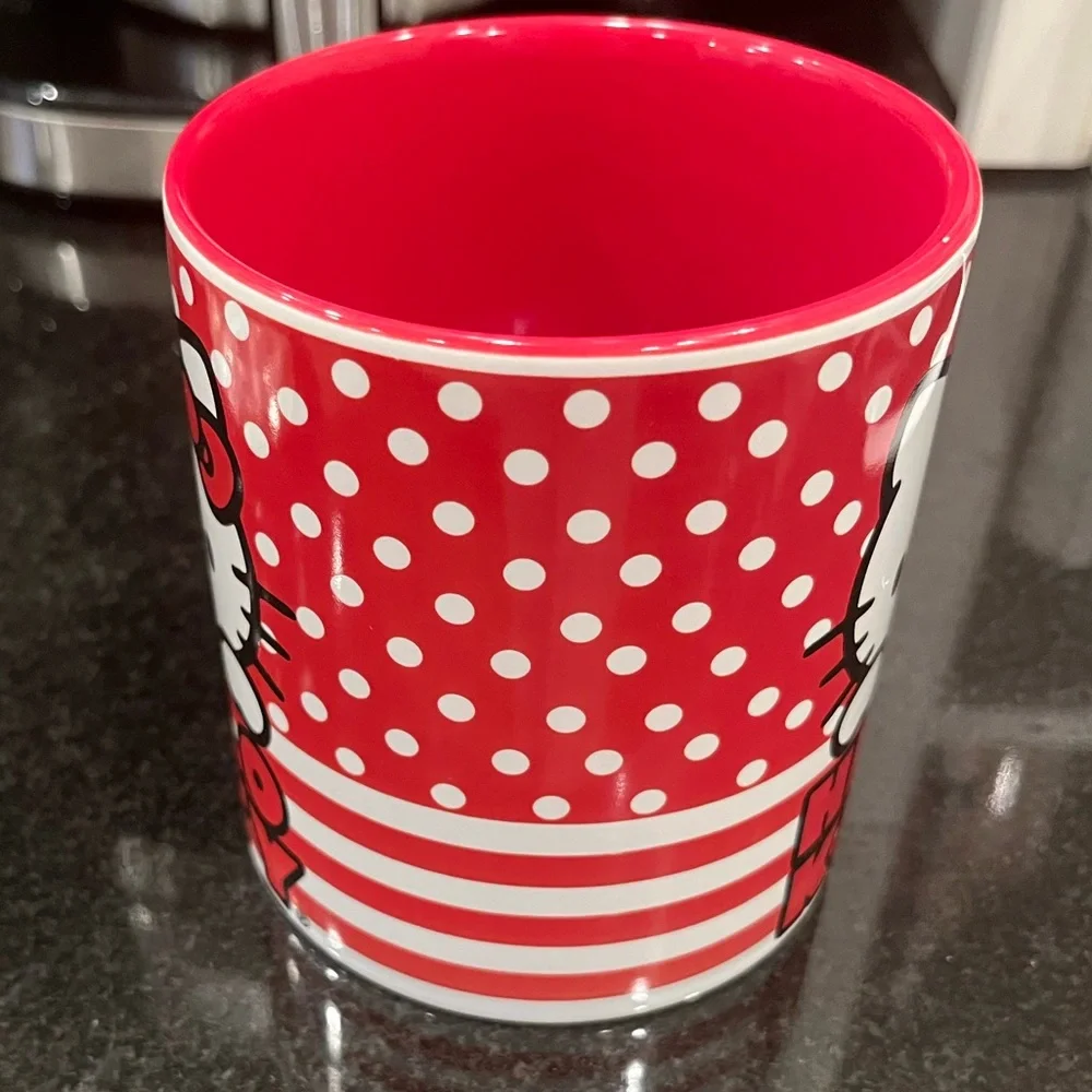 Hello Kitty Ceramic Mug with Black and White Design - Picture 2 of 4